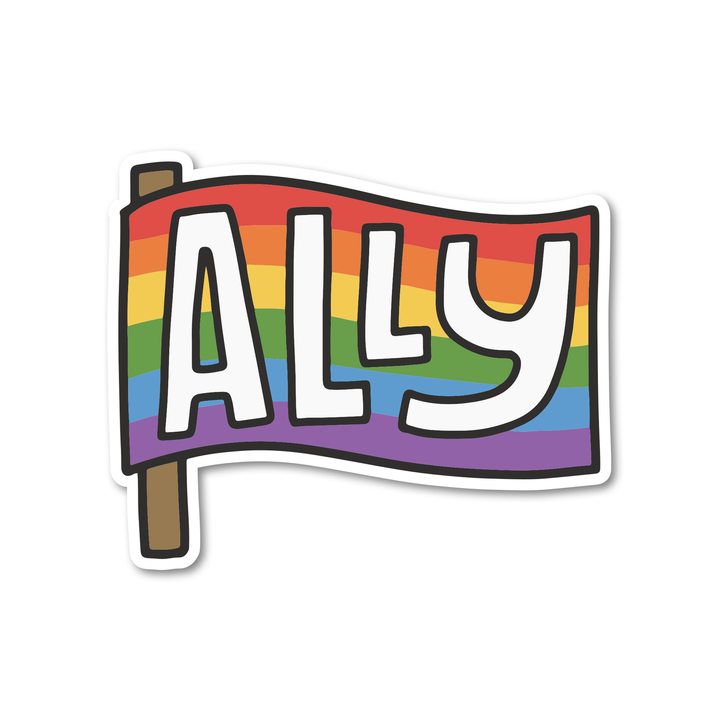 Mouthy Broad - LGBTQ Ally Flag Sticker