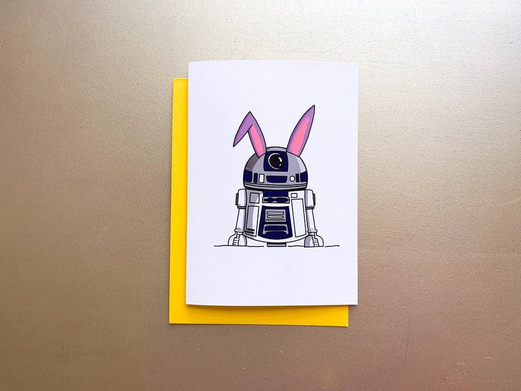 R2D2 Handmade Star Wars Easter Bunny Card