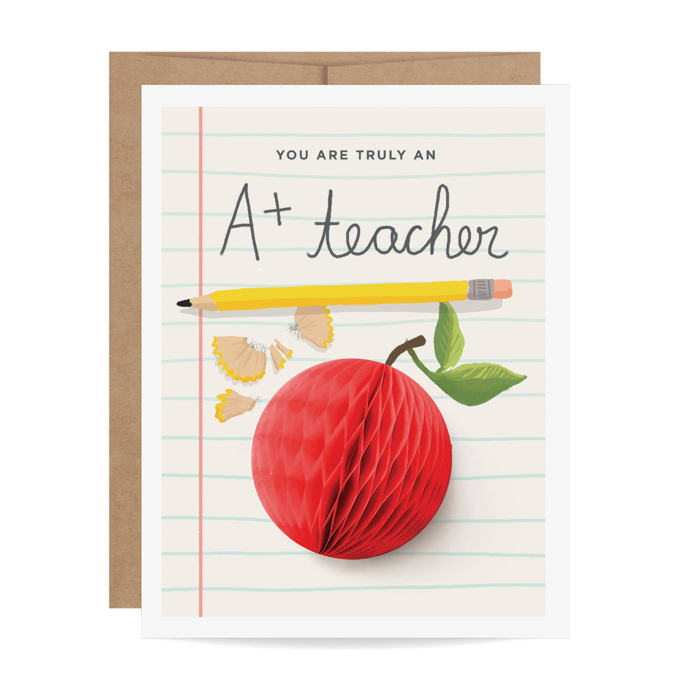 Inklings Paperie - A+ Teacher Pop-up Card